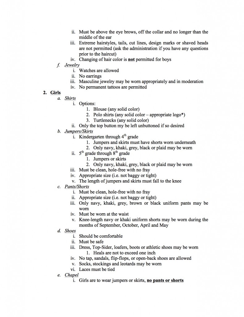 Updated Dress Code Policy Page 2